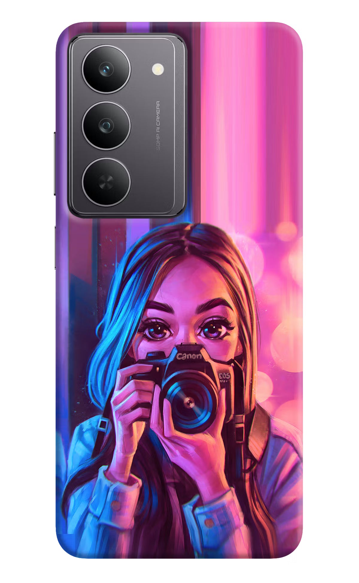 Girl Photographer Realme 14x 5G Hard Case Back Cover by Casekaro