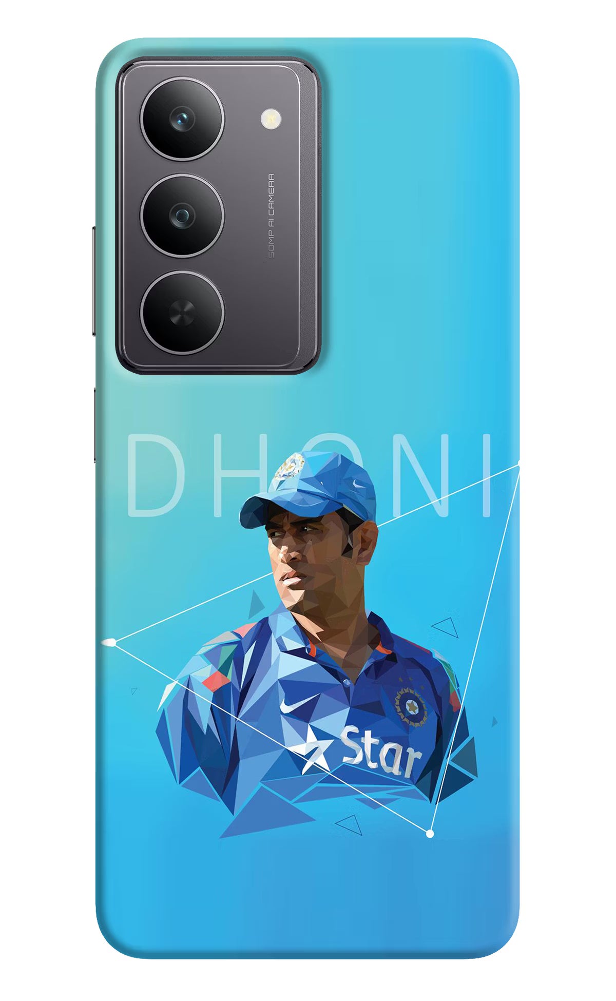 Dhoni Artwork Realme 14x 5G Hard Case Back Cover by Casekaro