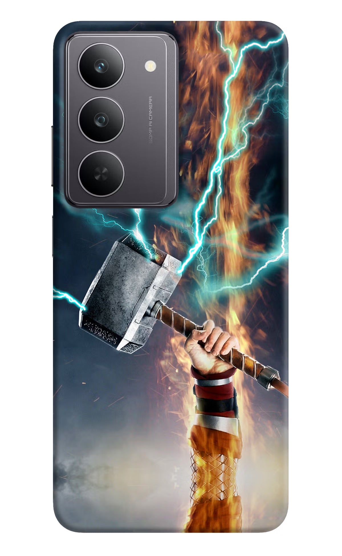Thor Hammer Mjolnir Realme 14x 5G Hard Case Back Cover by Casekaro