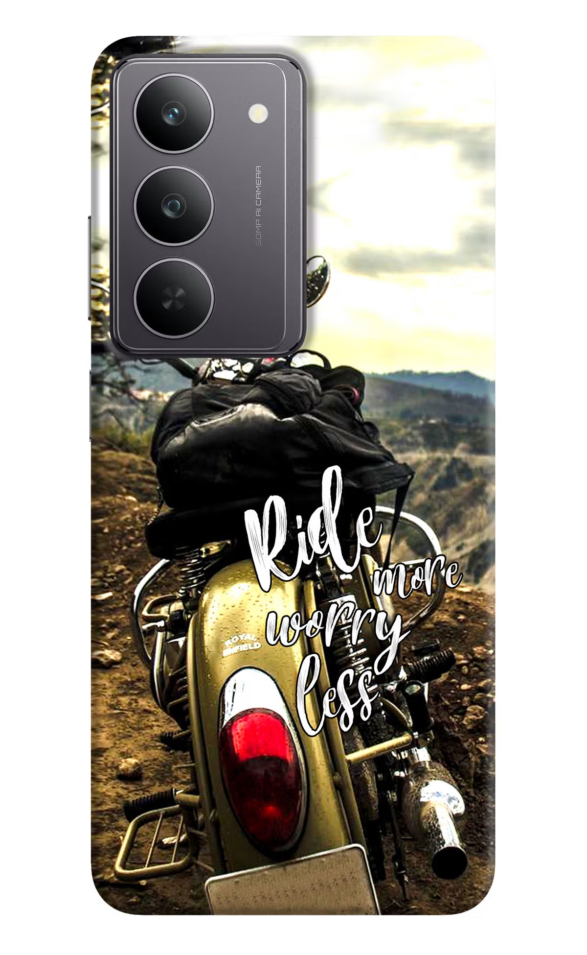 Ride More Worry Less Realme 14x 5G Hard Case Back Cover by Casekaro
