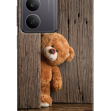 Teddy Wooden Realme 14x 5G Hard Case Back Cover by Casekaro
