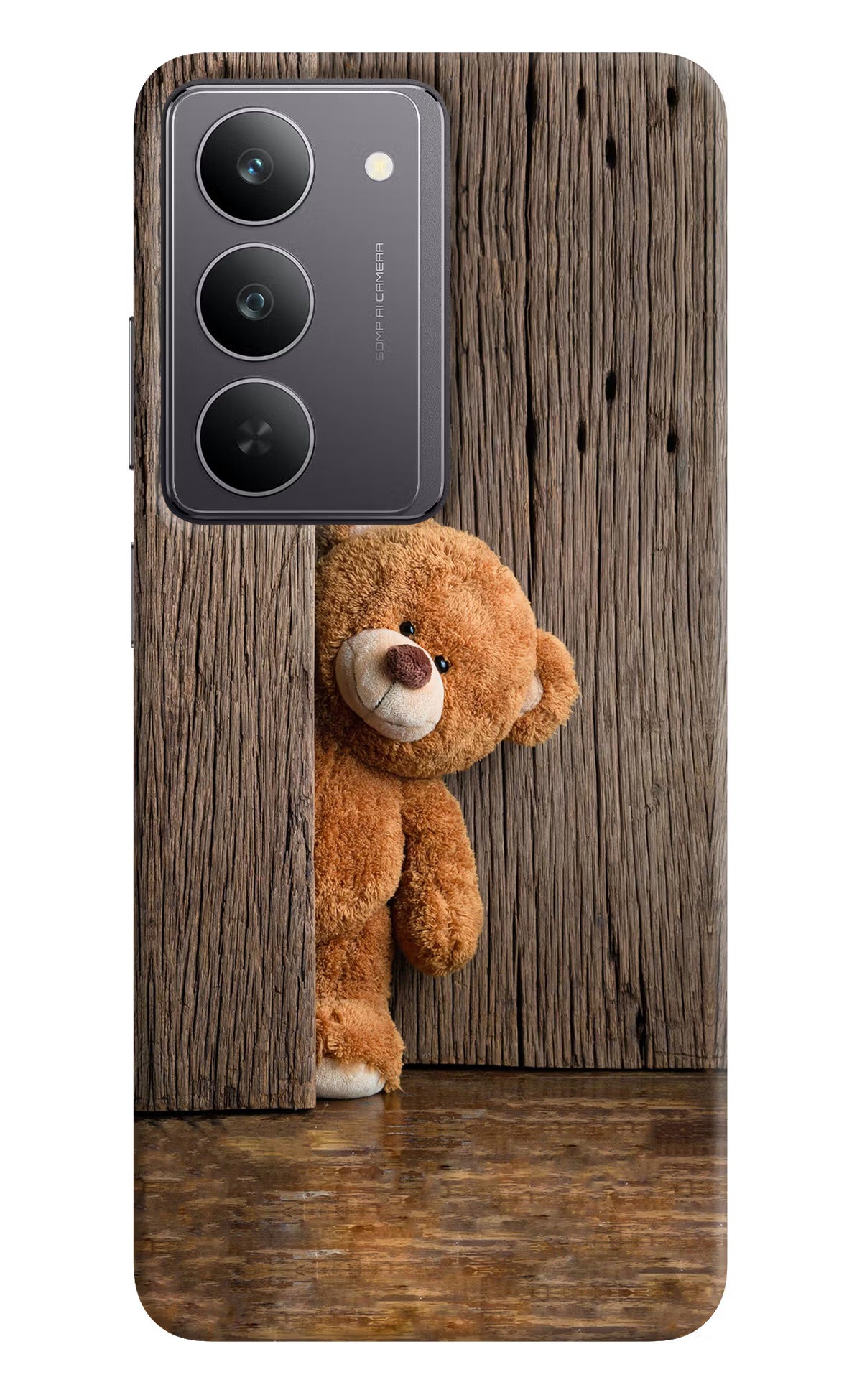 Teddy Wooden Realme 14x 5G Hard Case Back Cover by Casekaro
