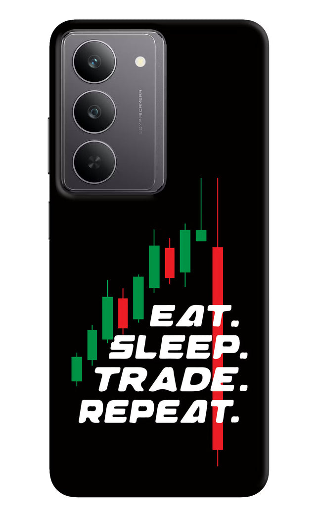Eat Sleep Trade Repeat Realme 14x 5G Hard Case Back Cover by Casekaro