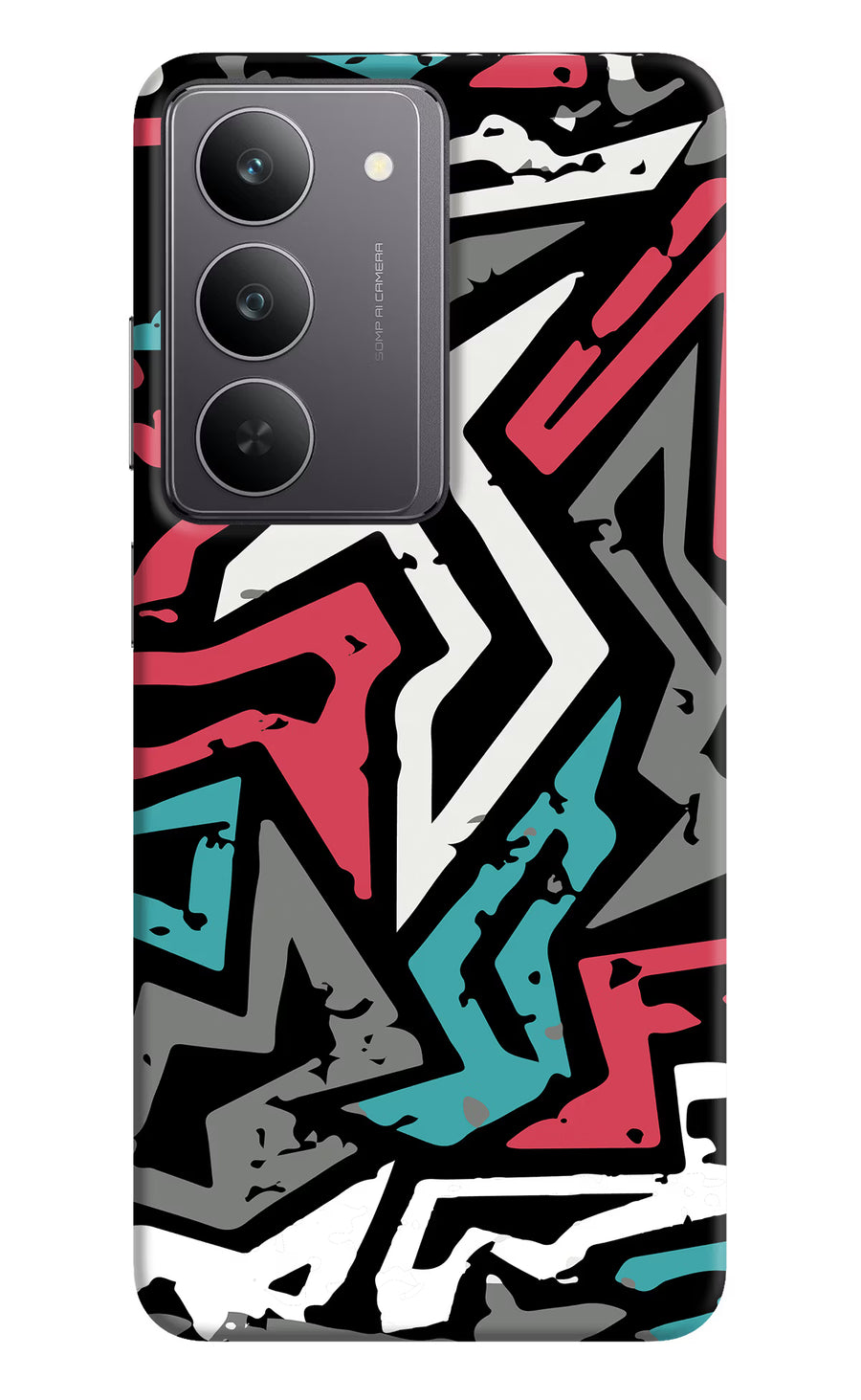 Geometric Graffiti Realme 14x 5G Back Cover, Hard case