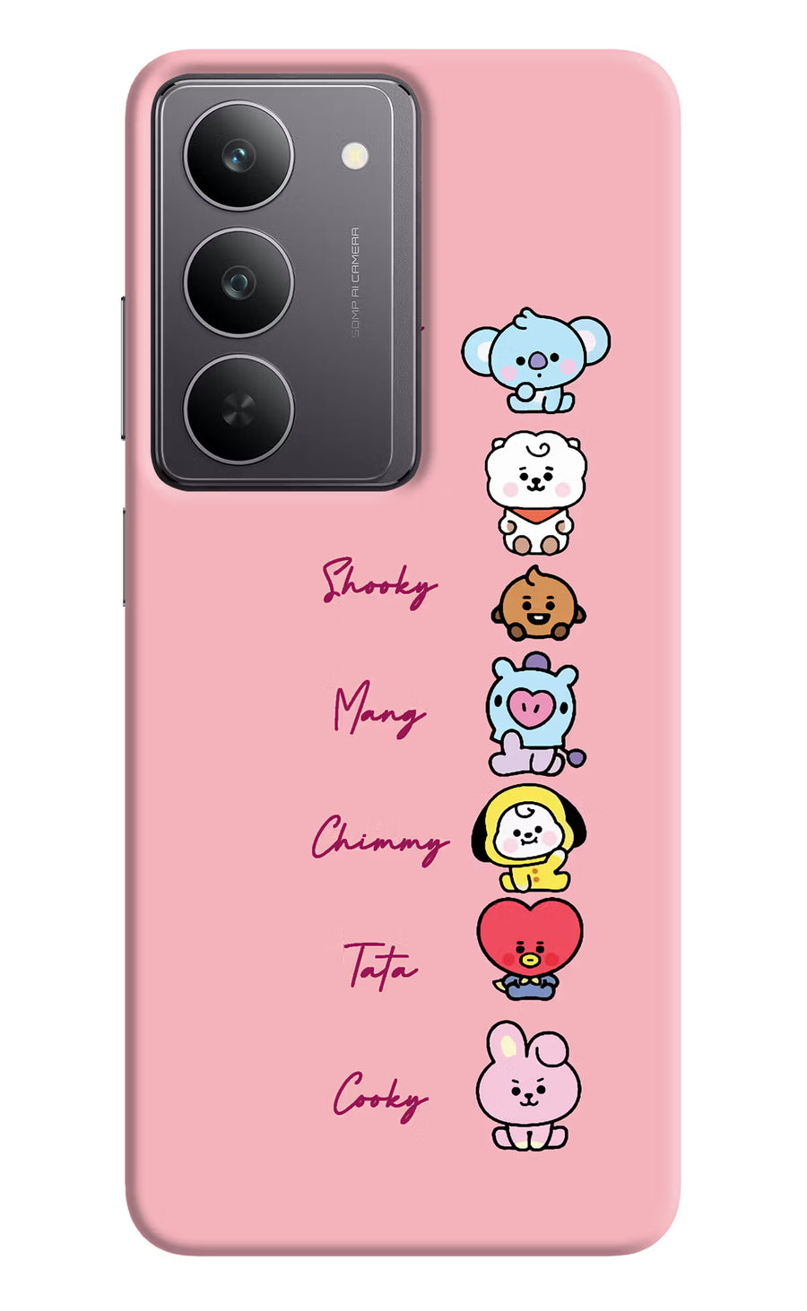 BTS names Realme 14x 5G Back Cover, Hard case