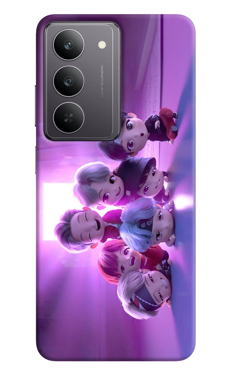 BTS Chibi Realme 14x 5G Back Cover, Hard case