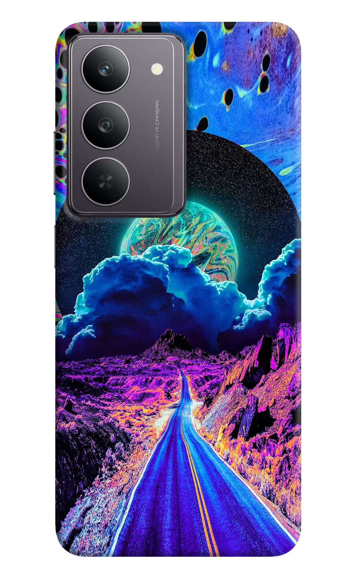 Psychedelic Painting Realme 14x 5G Hard Case Back Cover by Casekaro