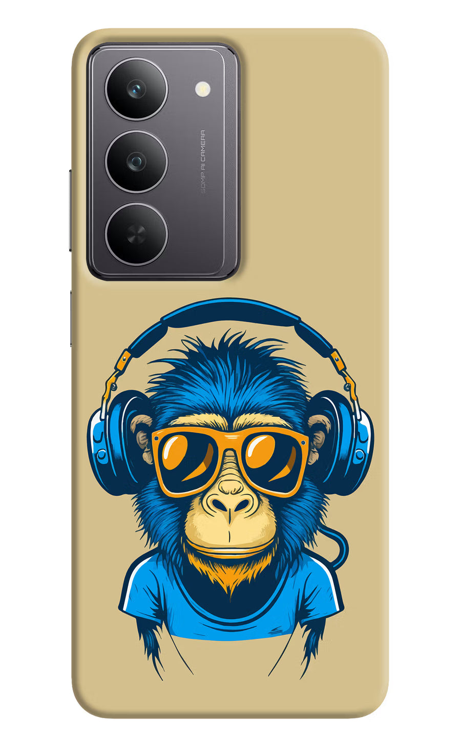 Monkey Headphone Realme 14x 5G Back Cover, Hard case