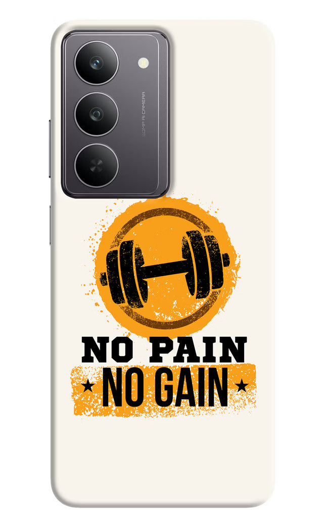 No Pain No Gain Realme 14x 5G Hard Case Back Cover by Casekaro