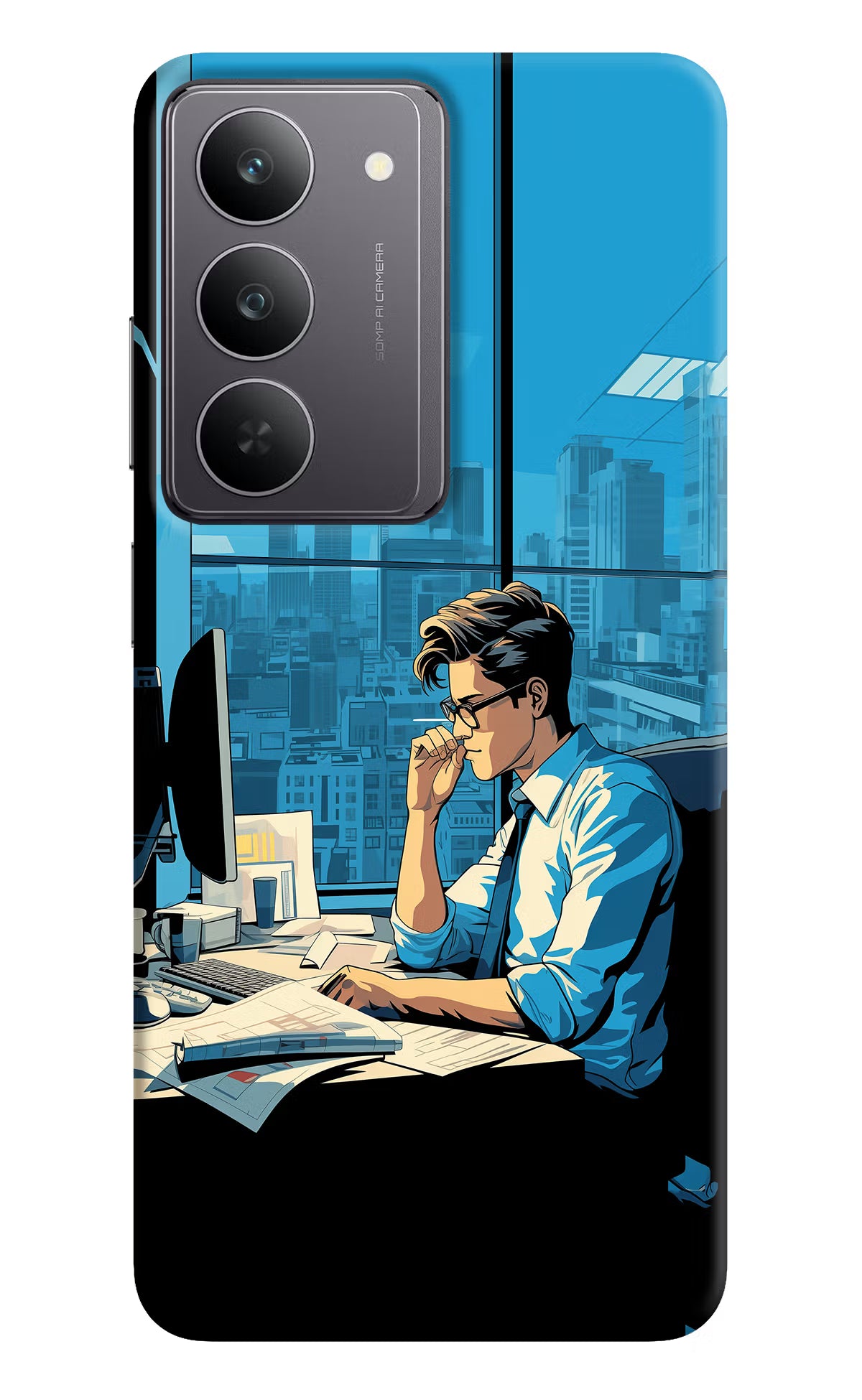 Focused Hustler (AI Generated) Realme 14x 5G Hard Case Back Cover by Casekaro