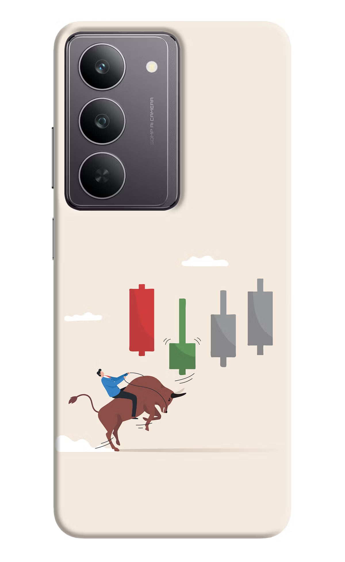 Bull Trading Momentum Realme 14x 5G Hard Case Back Cover by Casekaro