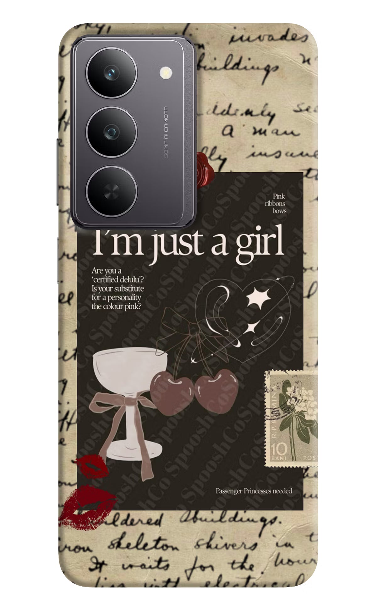 I am just a girl Realme 14x 5G Hard Case Back Cover by Casekaro