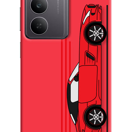 Red Velocity Realme 14x 5G Hard Case Back Cover by Casekaro