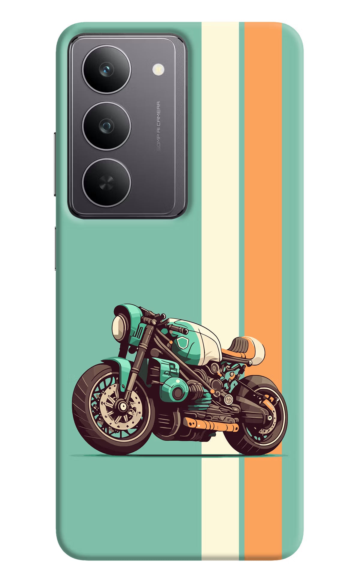 Striped Moto Drift Realme 14x 5G Hard Case Back Cover by Casekaro
