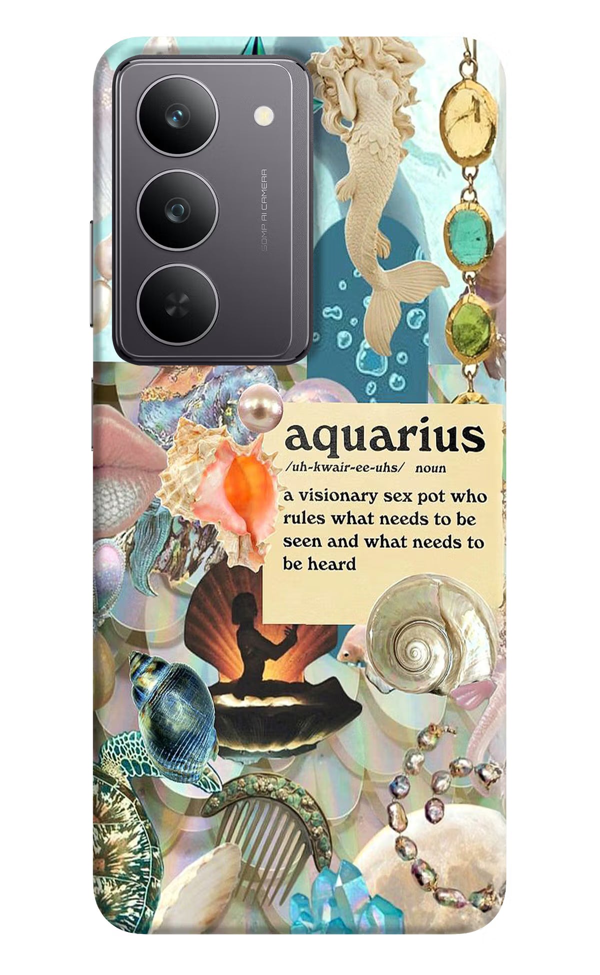 Aquarius Zodiac Realme 14x 5G Hard Case Back Cover by Casekaro
