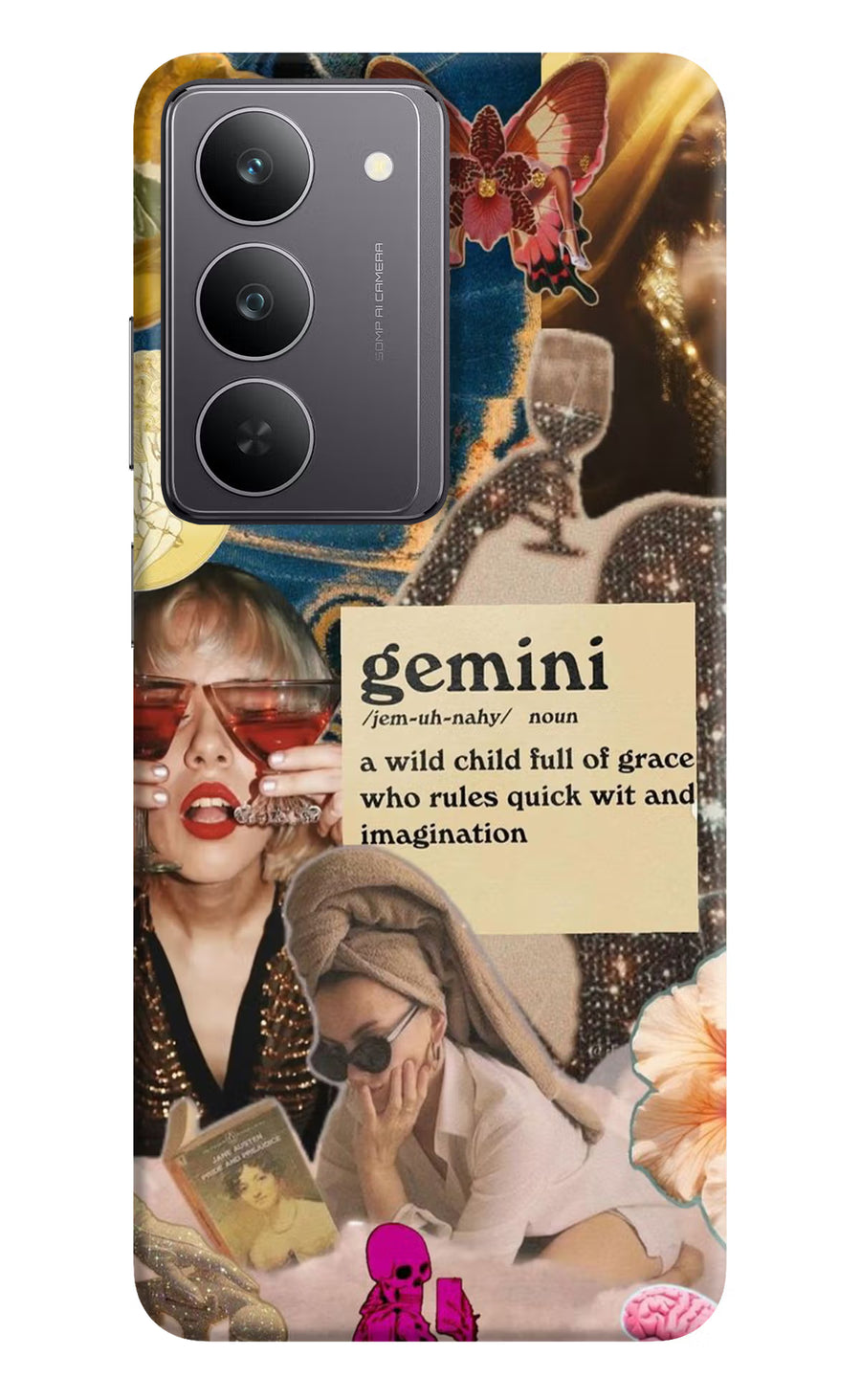 Gemini Zodiac Realme 14x 5G Back Cover, Hard case