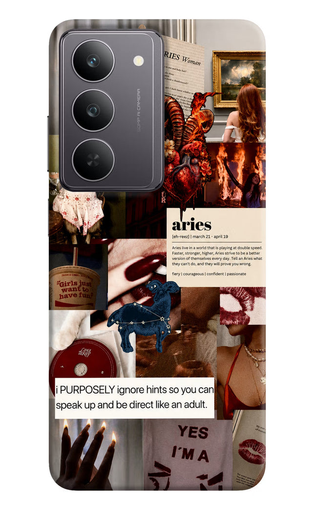 Zodiac Aries Realme 14x 5G Hard Case Back Cover by Casekaro
