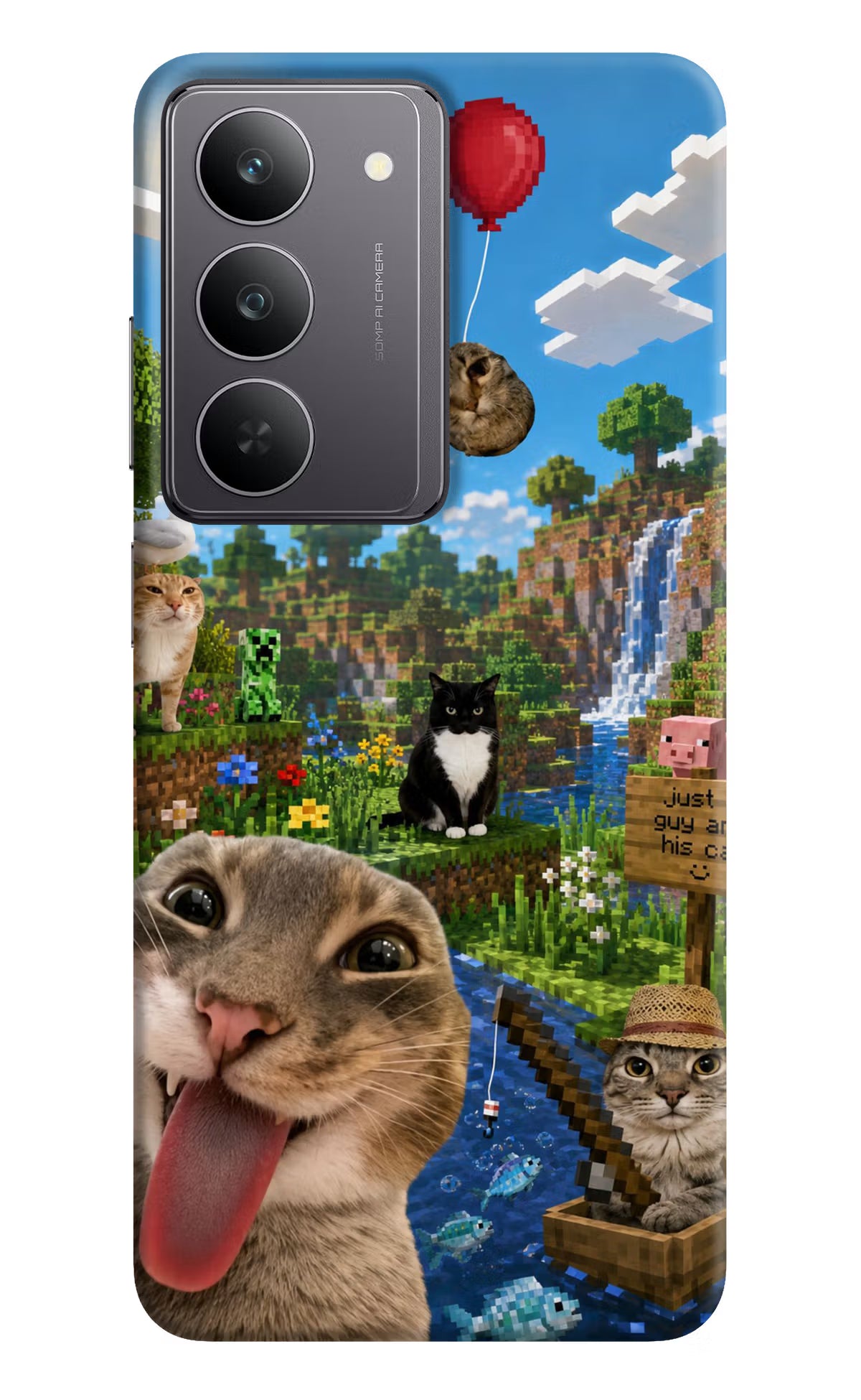Minecraft Cat Chaos Realme 14x 5G Back Cover