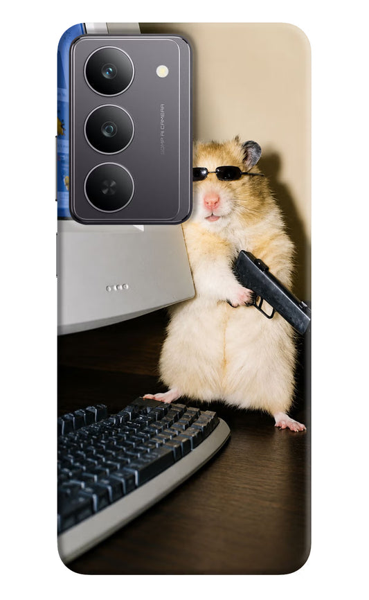 Hacker Hamster Realme 14x 5G Hard Case Back Cover by Casekaro