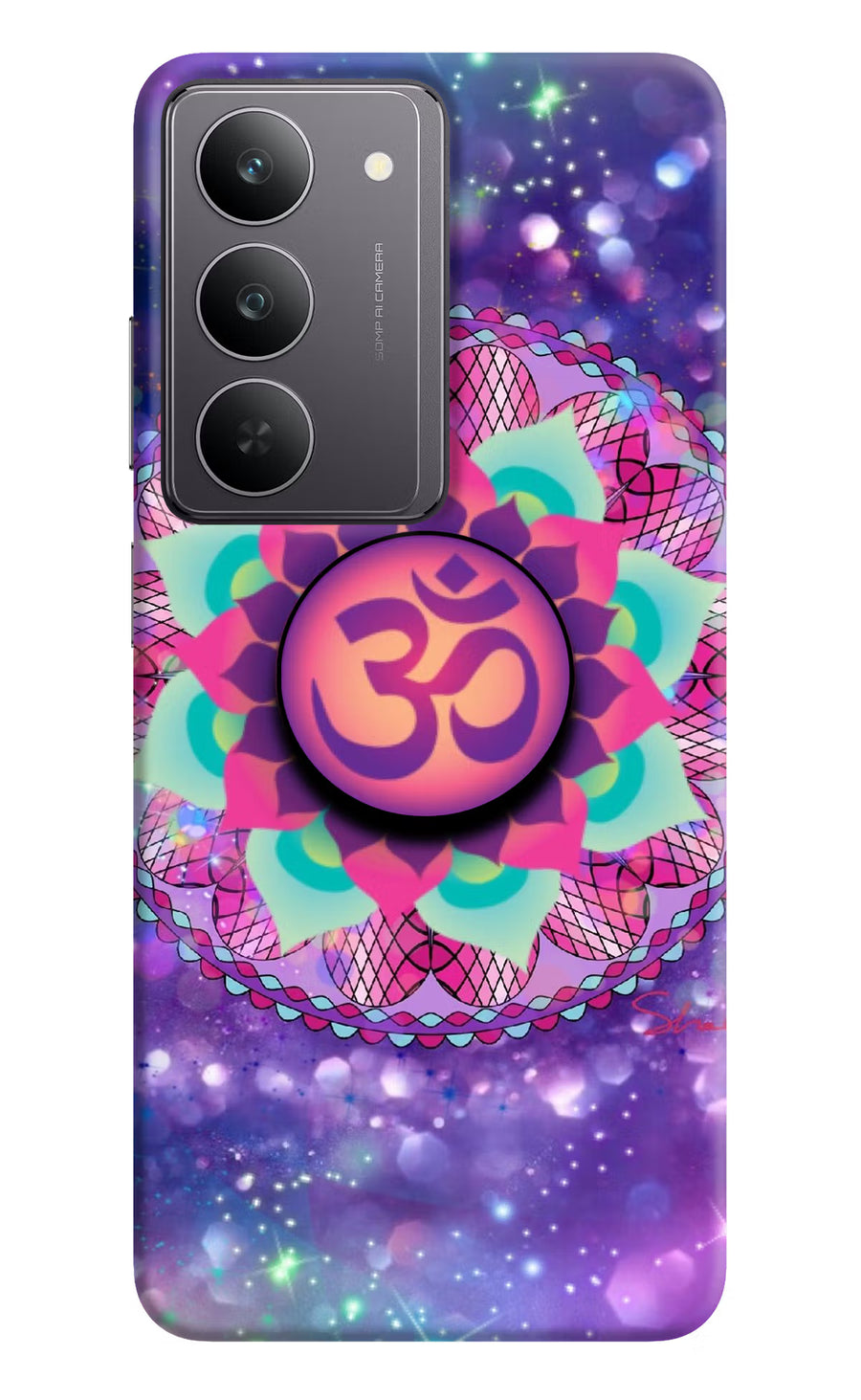 Om Purple Realme 14x 5G Pop Case, Hard case