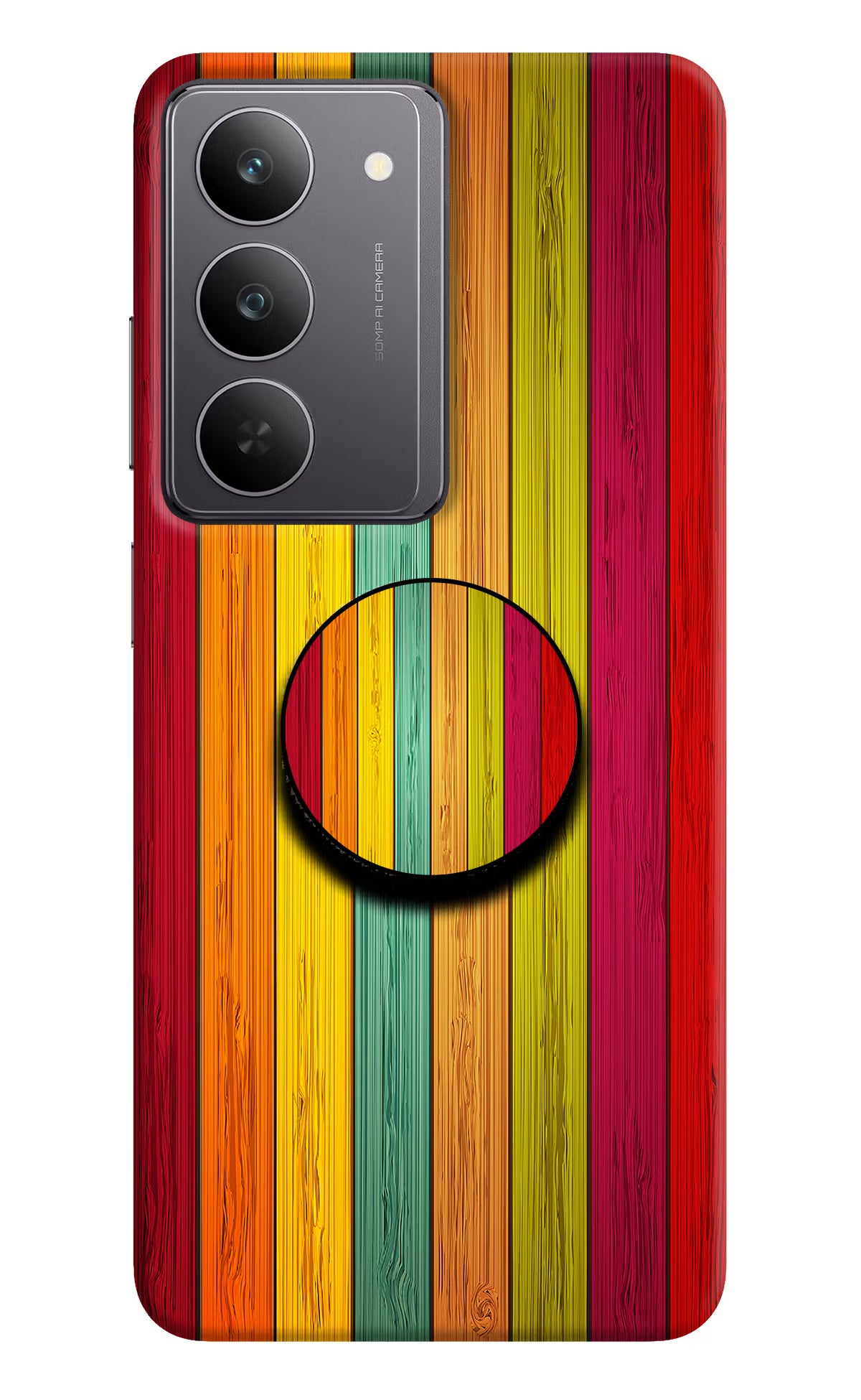 Multicolor Wooden Realme 14x 5G Pop Case by Casekaro