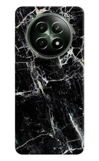 Black Marble Texture Realme 12x 5G Hard Case Back Cover by Casekaro