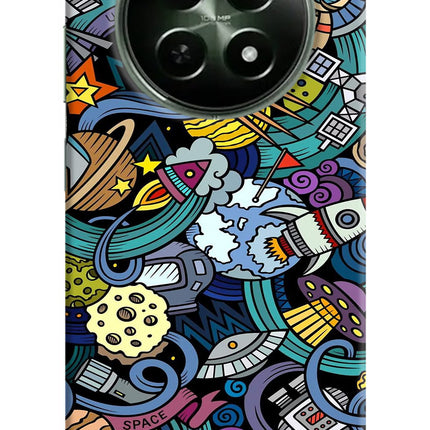 Space Abstract Realme 12x 5G Hard Case Back Cover by Casekaro