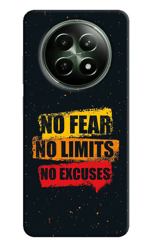 No Fear No Limits No Excuse Realme 12x 5G Hard Case Back Cover by Casekaro