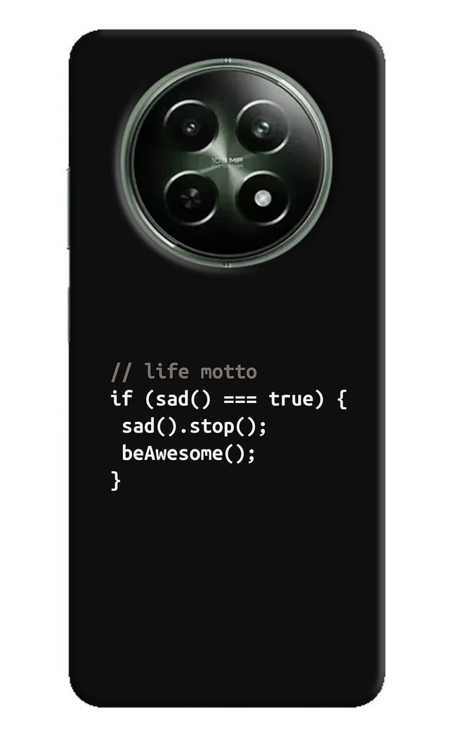 Life Motto Code Realme 12x 5G Hard Case Back Cover by Casekaro