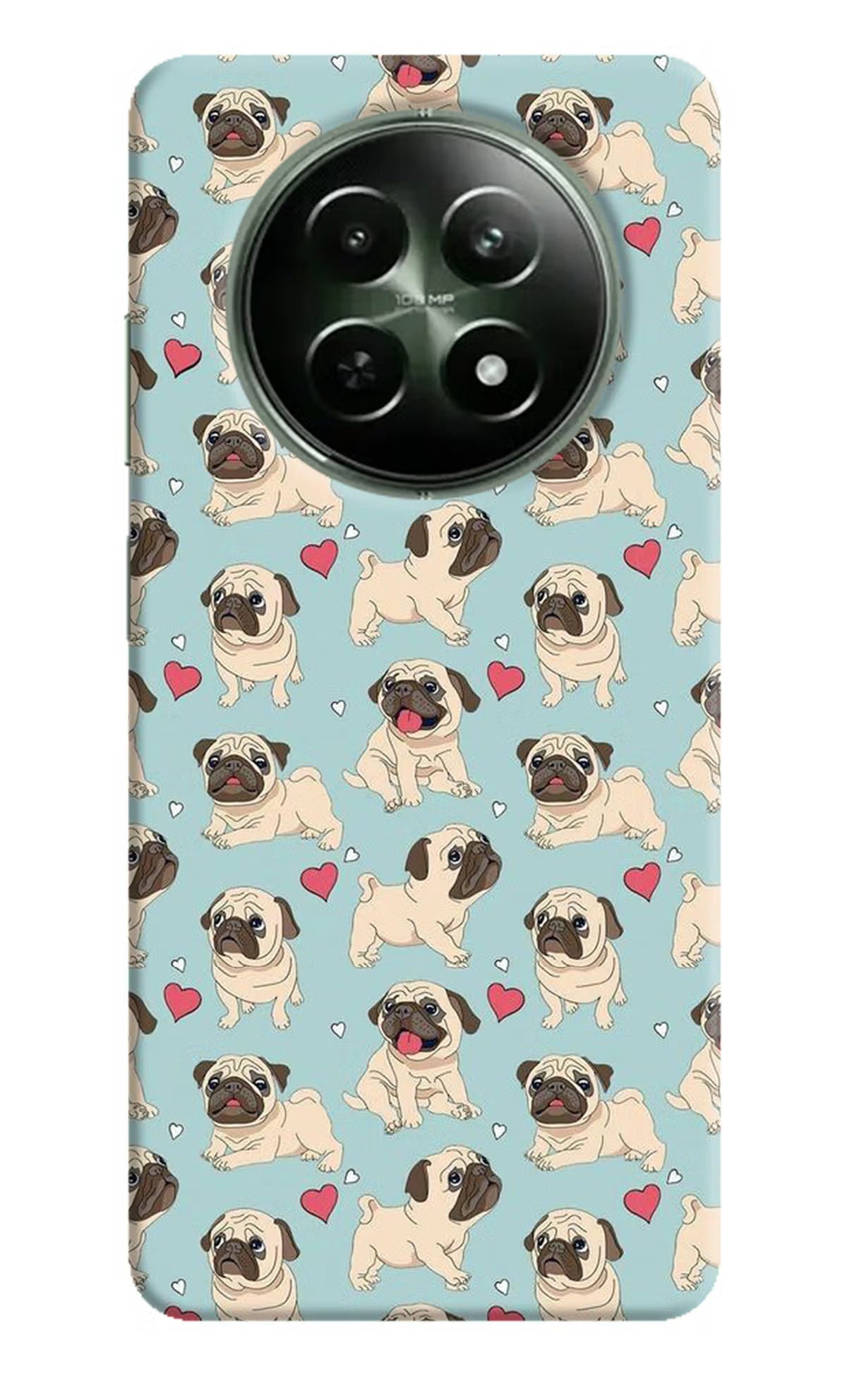 Pug Dog Realme 12x 5G Hard Case Back Cover by Casekaro