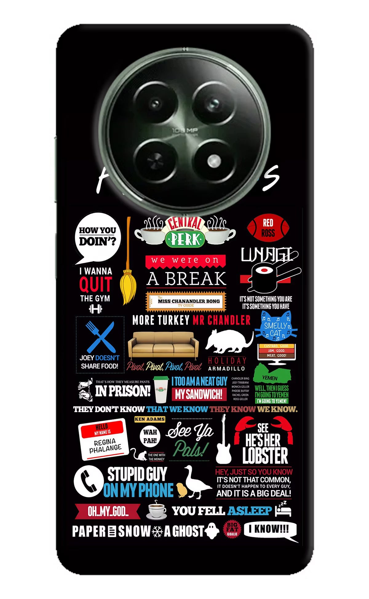 FRIENDS Realme 12x 5G Hard Case Back Cover by Casekaro