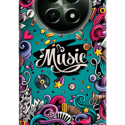Music Graffiti Realme 12x 5G Hard Case Back Cover by Casekaro