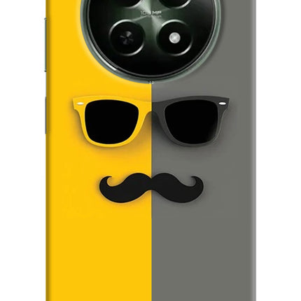 Sunglasses with Mustache Realme 12x 5G Hard Case Back Cover by Casekaro