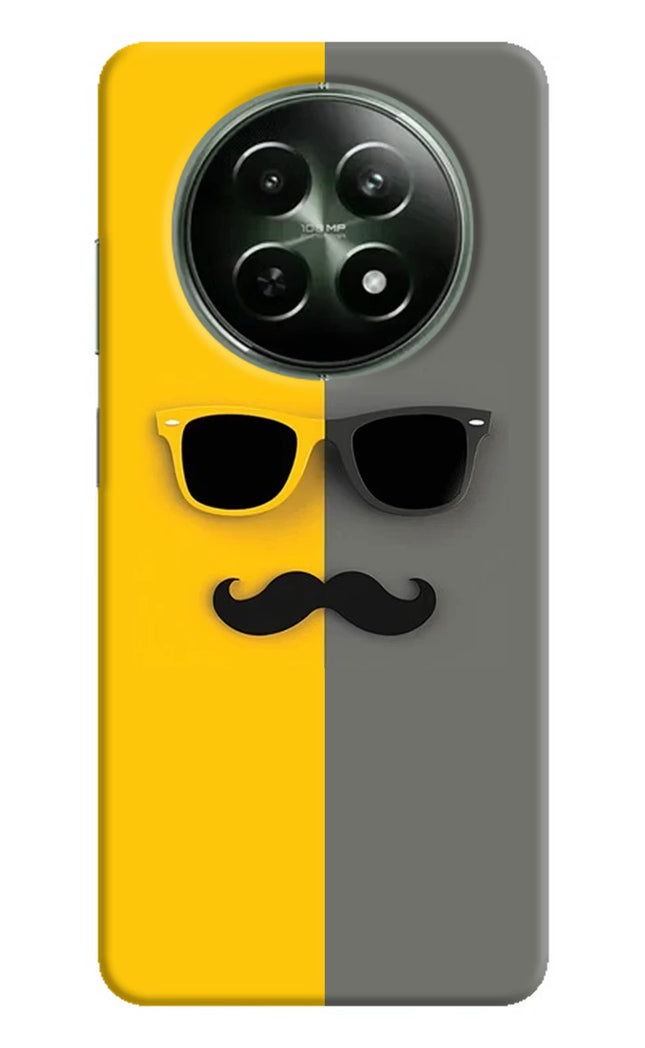 Sunglasses with Mustache Realme 12x 5G Hard Case Back Cover by Casekaro
