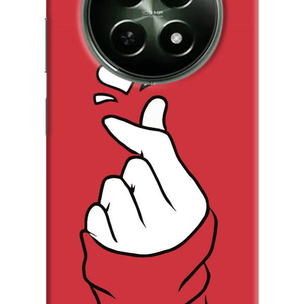 Korean Love Sign Realme 12x 5G Hard Case Back Cover by Casekaro