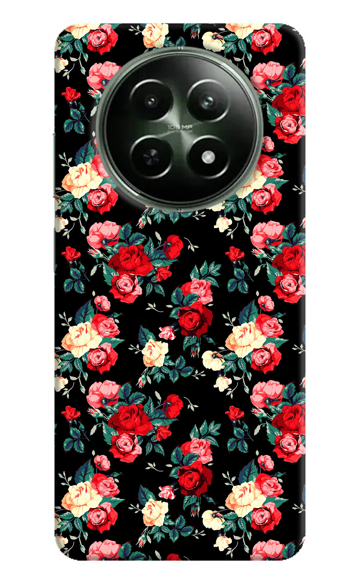 Rose Pattern Realme 12x 5G Hard Case Back Cover by Casekaro