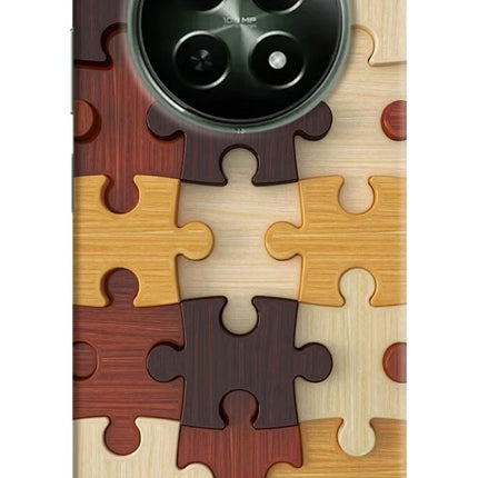 Wooden Puzzle Realme 12x 5G Hard Case Back Cover by Casekaro