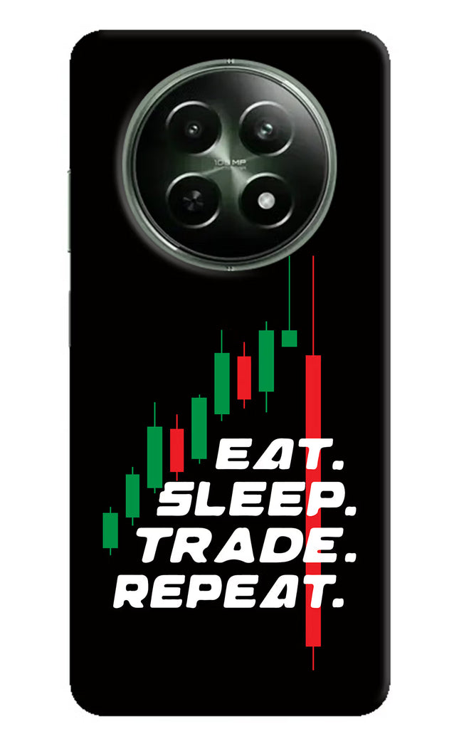 Eat Sleep Trade Repeat Realme 12x 5G Hard Case Back Cover by Casekaro