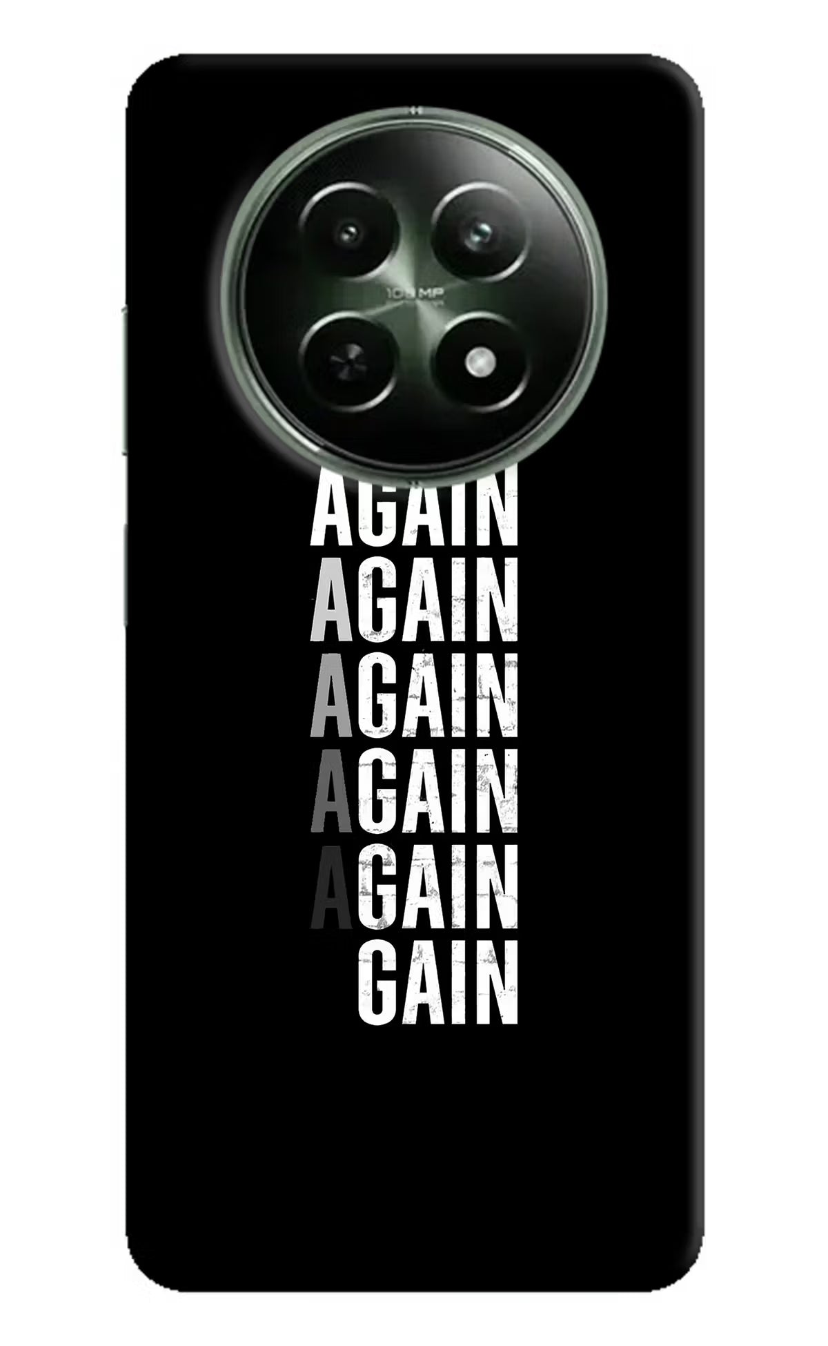 Again Again Gain Realme 12x 5G Hard Case Back Cover by Casekaro