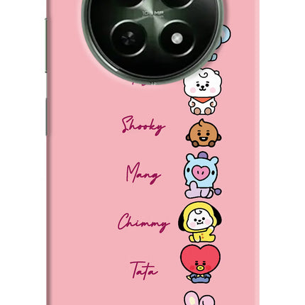 BTS names Realme 12x 5G Hard Case Back Cover by Casekaro