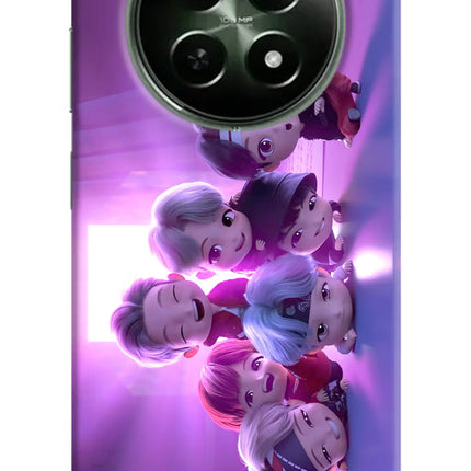 BTS Chibi Realme 12x 5G Hard Case Back Cover by Casekaro