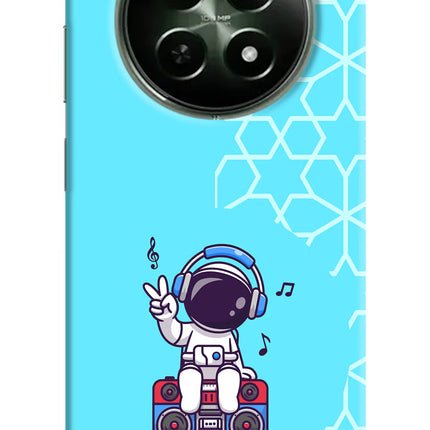 Cute Astronaut Chilling Realme 12x 5G Hard Case Back Cover by Casekaro