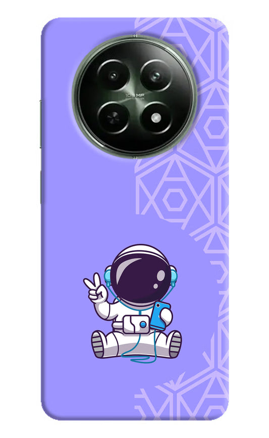 Cute Astronaut Chilling Realme 12x 5G Hard Case Back Cover by Casekaro