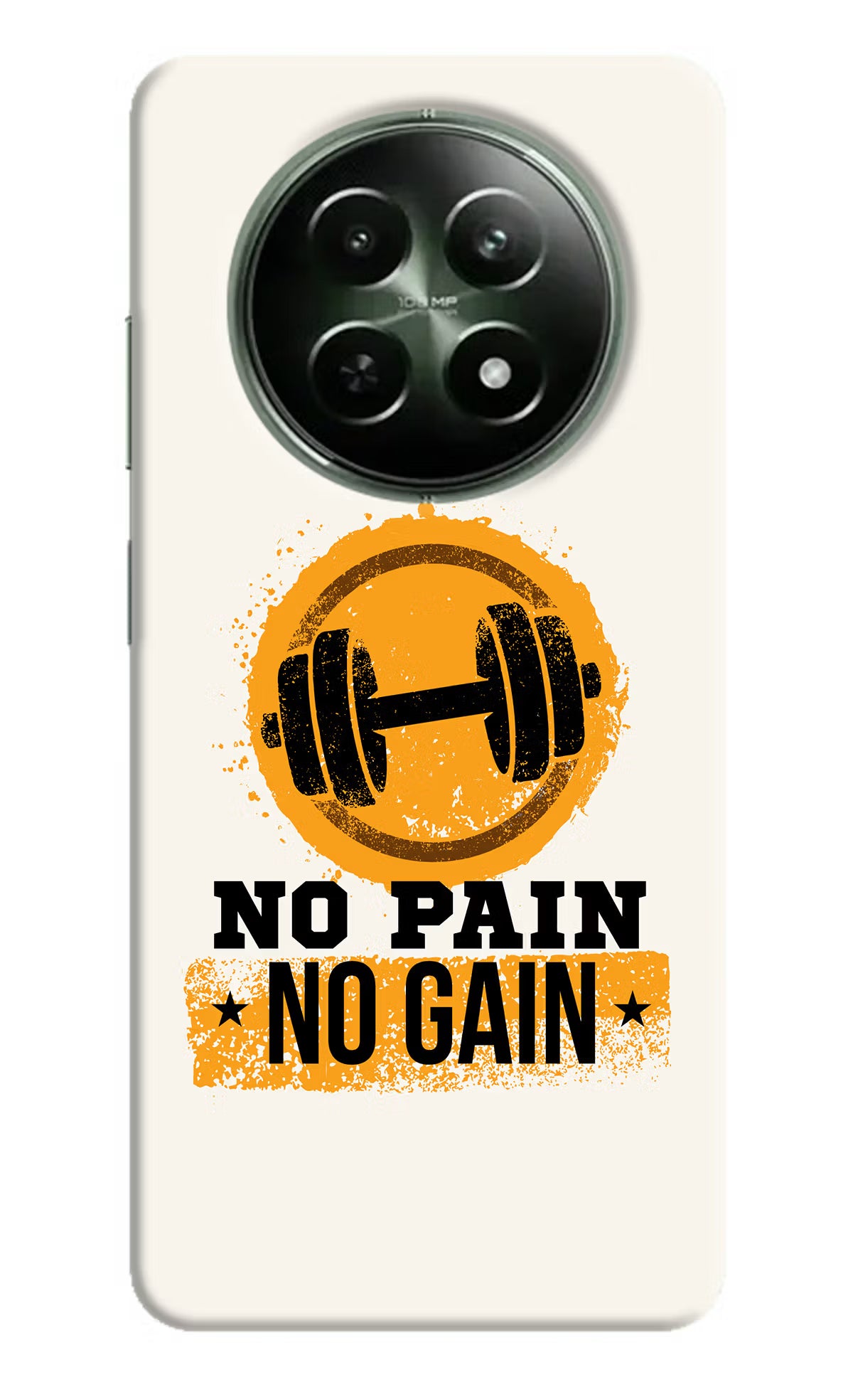 No Pain No Gain Realme 12x 5G Hard Case Back Cover by Casekaro
