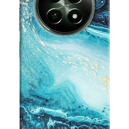 Blue Glitter Marble Realme 12x 5G Hard Case Back Cover by Casekaro