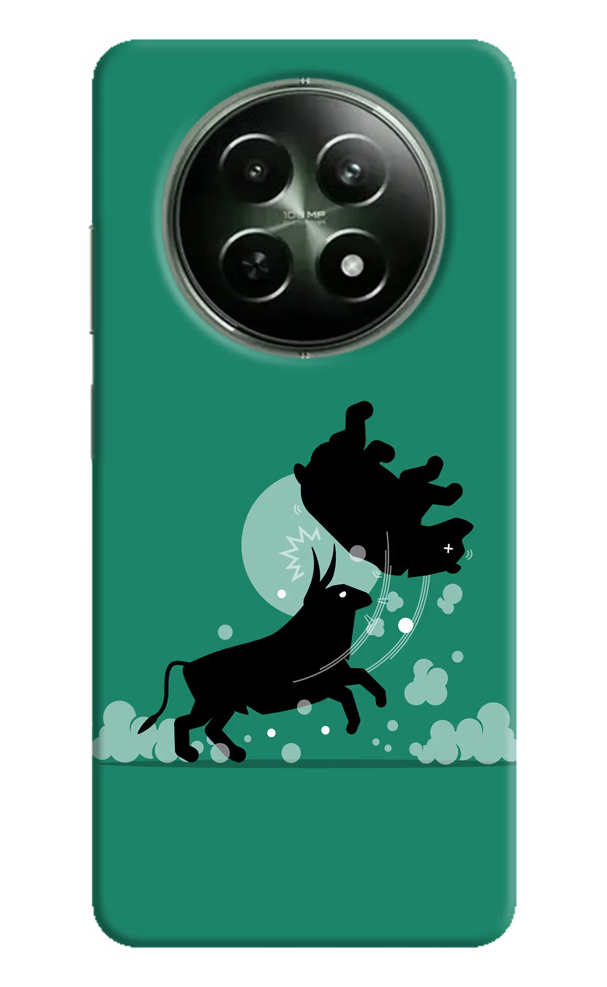 Bull Conqueror Realme 12x 5G Hard Case Back Cover by Casekaro