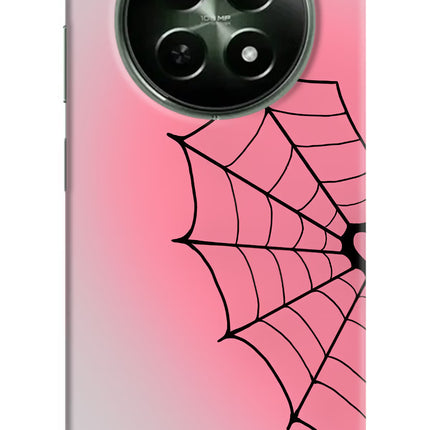 Pink Web Realme 12x 5G Hard Case Back Cover by Casekaro