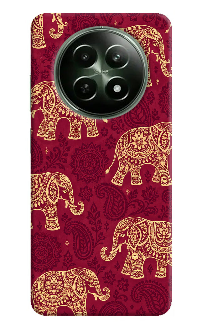 Maroon Elephant Realme 12x 5G Hard Case Back Cover by Casekaro