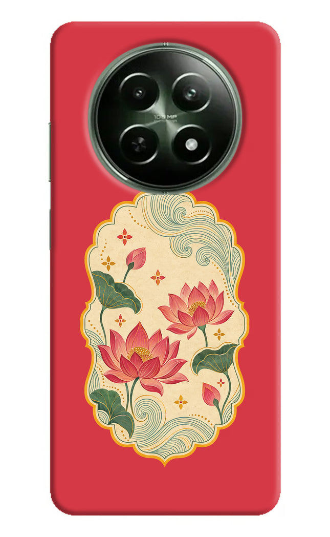 Pink Lotus Realme 12x 5G Hard Case Back Cover by Casekaro