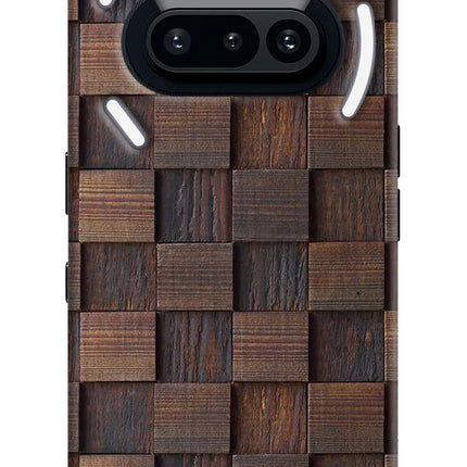 Wooden Cube Design Nothing Phone 3A Hard Case Back Cover by Casekaro
